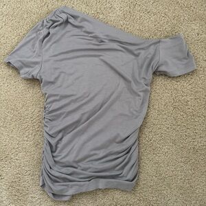 Gray Short Sleeve Top